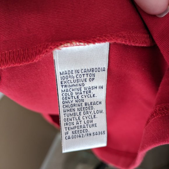 Allison Daley Cotton Short Sleeve top M Red - Picture 2 of 2